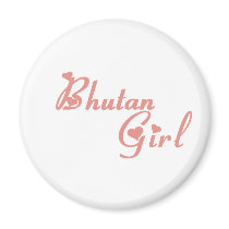 Girl from Bhutan magnets