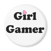 Girl Gamer magnets by EllesPlanet Girl Gamer magnets