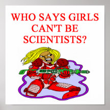 girl geek scientist poster