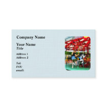 Girl Getting on Merry-Go-Round Business Cards