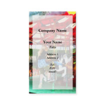 Girl Getting on Merry-Go-Round Business Card Templates