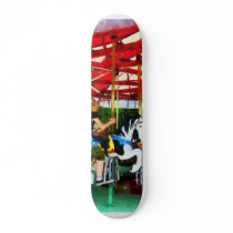 Girl Getting on Merry-Go-Round Skate Board Decks
