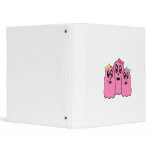 Girl ghosts in pink with bows vinyl binder