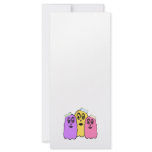 Girl ghosts in violet yellow pink rack card design