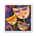 Girl & Ginger Cats - Magnet 2 by gabycat Girl & Ginger Cats - Magnet 2