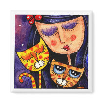 Girl & Ginger Cats - Magnet 2 by gabycat Girl & Ginger Cats - Magnet 2