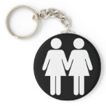 Girl + Girl Black Keychain