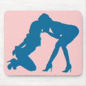 Girl - girl D/s Silhouette Mousepad mousepad