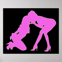 Girl - girl D/s Silhouette Poster
