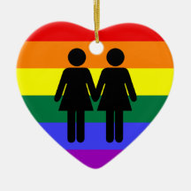 Girl + Girl Rainbow Ornament