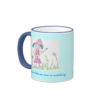 Girl Gnome, Dance Mug by KatAnnette Girl Gnome, Dance Mug