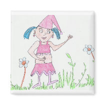 Girl Gnome magnets by KatAnnette Girl Gnome magnets