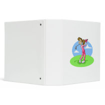 girl golfer vinyl binder