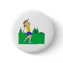 Girl Golfers buttons by shopaholicchick Girl Golfers buttons