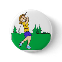 Girl Golfers buttons by shopaholicchick Girl Golfers buttons