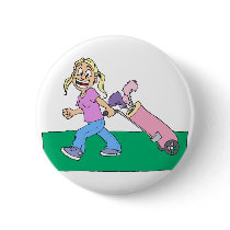 Girl Golfers buttons by shopaholicchick Girl Golfers buttons