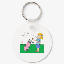 Girl Golfers keychains