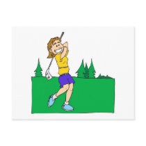 Girl Golfers postcards