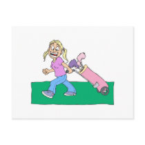 Girl Golfers postcards