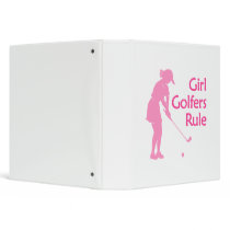Girl Golfers Rule 3 Ring Binders