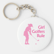 Girl Golfers Rule keychains