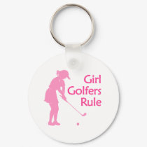 Girl Golfers Rule keychains