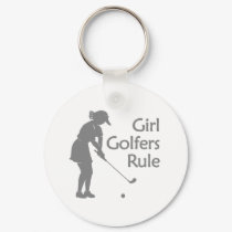 Girl Golfers Rule keychains