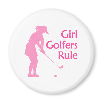 Girl Golfers Rule magnets