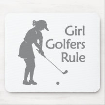 Girl Golfers Rule Mouse Mat