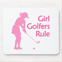 Girl Golfers Rule Mouse Pads