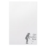 Girl Golfers Rule Personalized Stationery