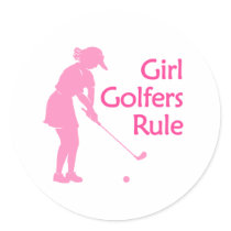 Girl Golfers Rule stickers