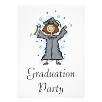 Girl Grad Celebration invitations