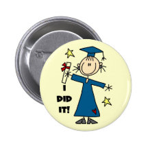 Girl Graduate Button