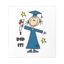 Girl Graduate Memo Note Pad