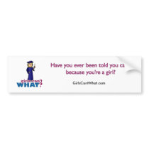 Girl Graduating Bumper Sticker