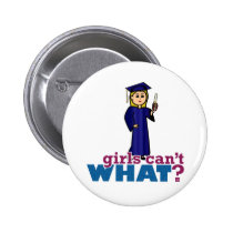 Girl Graduating Pinback Button