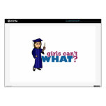 Girl Graduation in Blue Gown 17" Laptop Skin