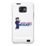 Girl Graduation in Blue Gown Samsung Galaxy SII Covers