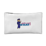 Girl Graduation in Blue Gown Cosmetics Bags