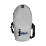 Girl Graduation in Blue Gown Courier Bag