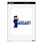 Girl Graduation in Blue Gown iPad 2 Decal