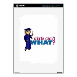 Girl Graduation in Blue Gown iPad 3 Decals
