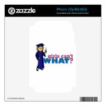 Girl Graduation in Blue Gown iPhone 3G Decal