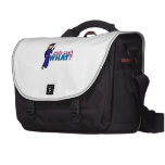 Girl Graduation in Blue Gown Laptop Messenger Bag