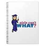 Girl Graduation in Blue Gown Notebook