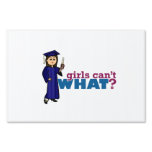 Girl Graduation in Blue Gown Yard Sign