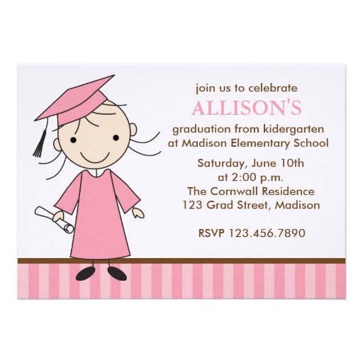 Girl Graduation Party Invitations (front side)