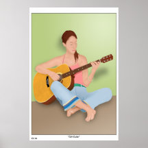 Girl+Guitar Poster