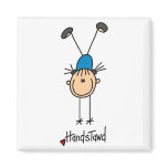 Girl Gymnast Handstands T-shirts and Gifts Fridge Magnet